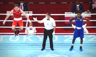Irish boxer out of Olympics after he injured ankle celebrating win against Mauritian