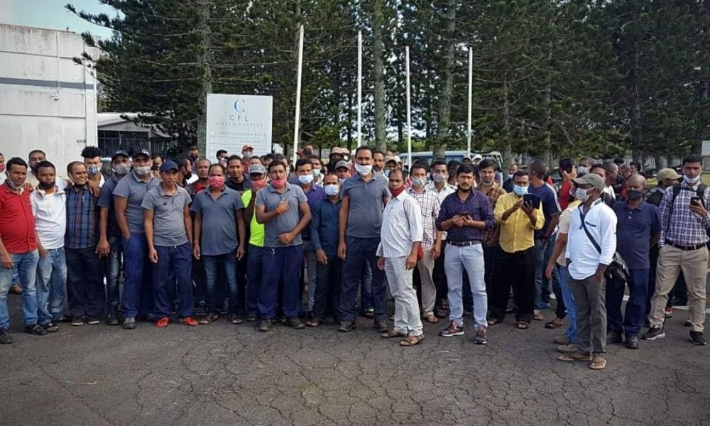 Workers protest at CIEL factory over fears of closure