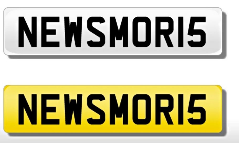 Personalised vehicle number plates available as from October 1