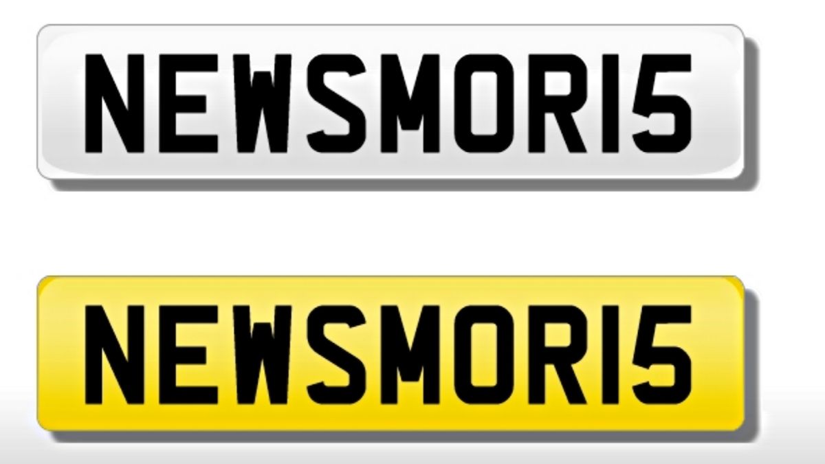 Personalised vehicle number plates available as from October 1