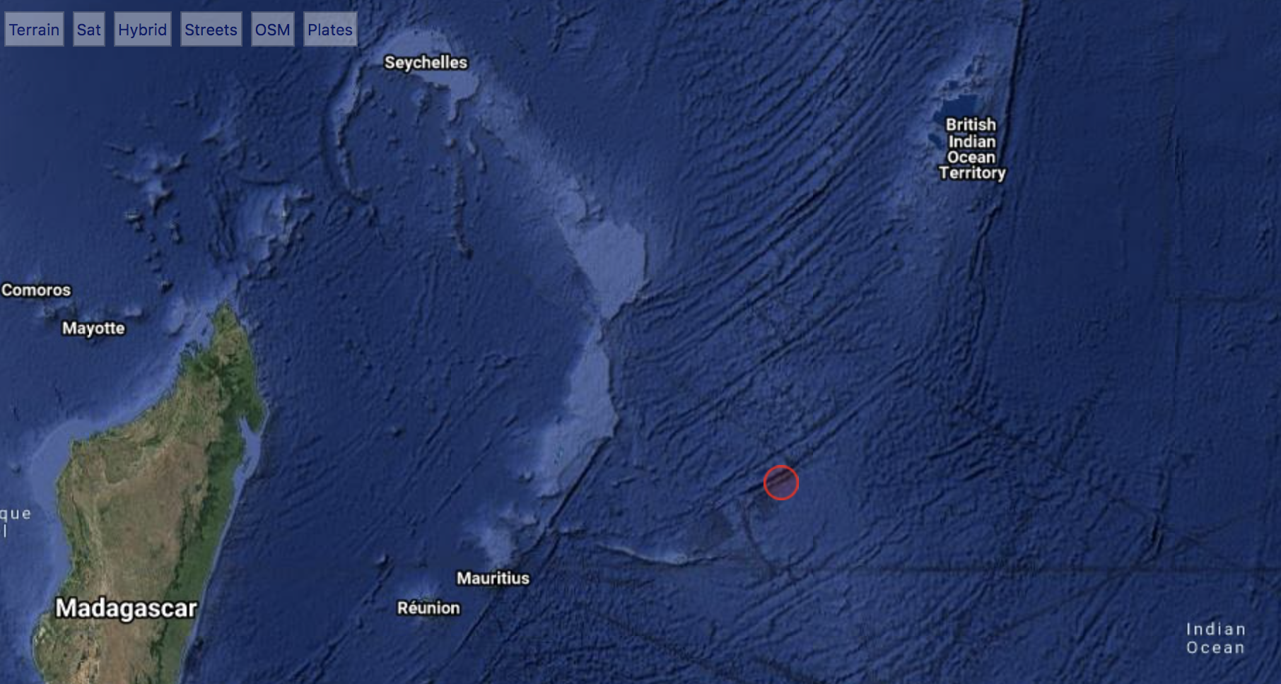 4.9 magnitude earthquake detected off coast Rodrigues