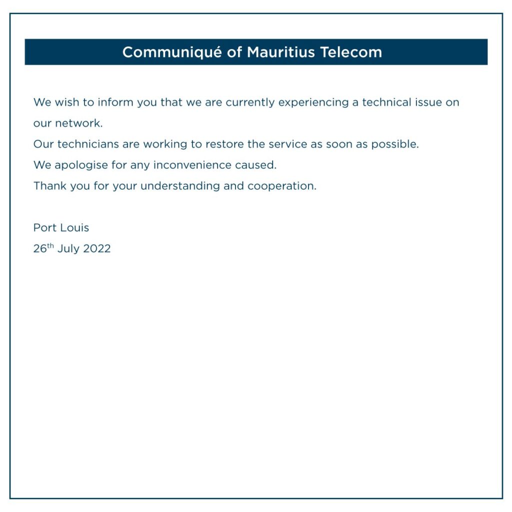 Telecoms, internet blackout hits several towns in Mauritius, sparks concerns