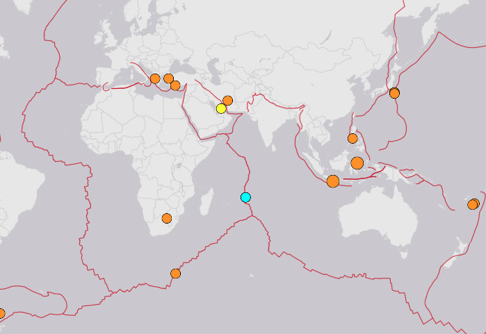 Light magnitude 4.6 earthquake reported northeast of Mauritius