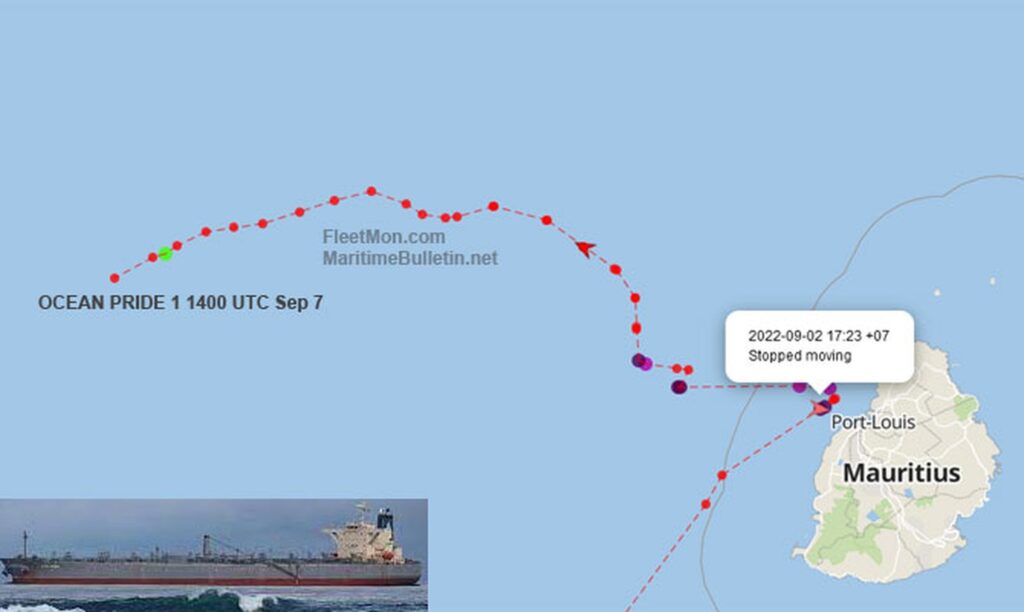 Tanker with 102,000 tonnes of fuel adrift off Mauritius