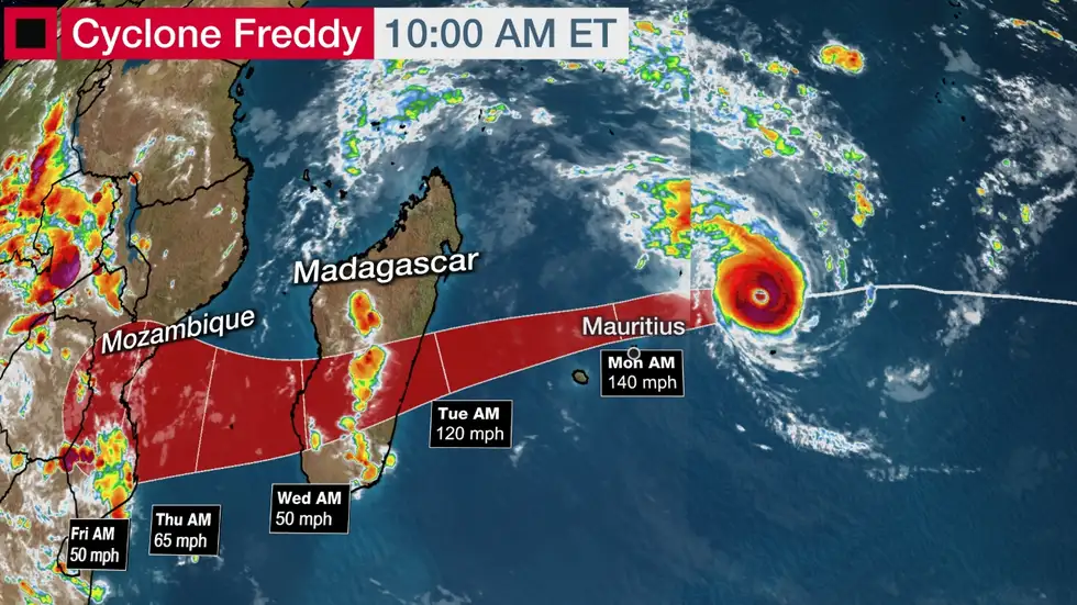 Mauritius on Alert 3, braces for direct impact by powerful cyclone Freddy