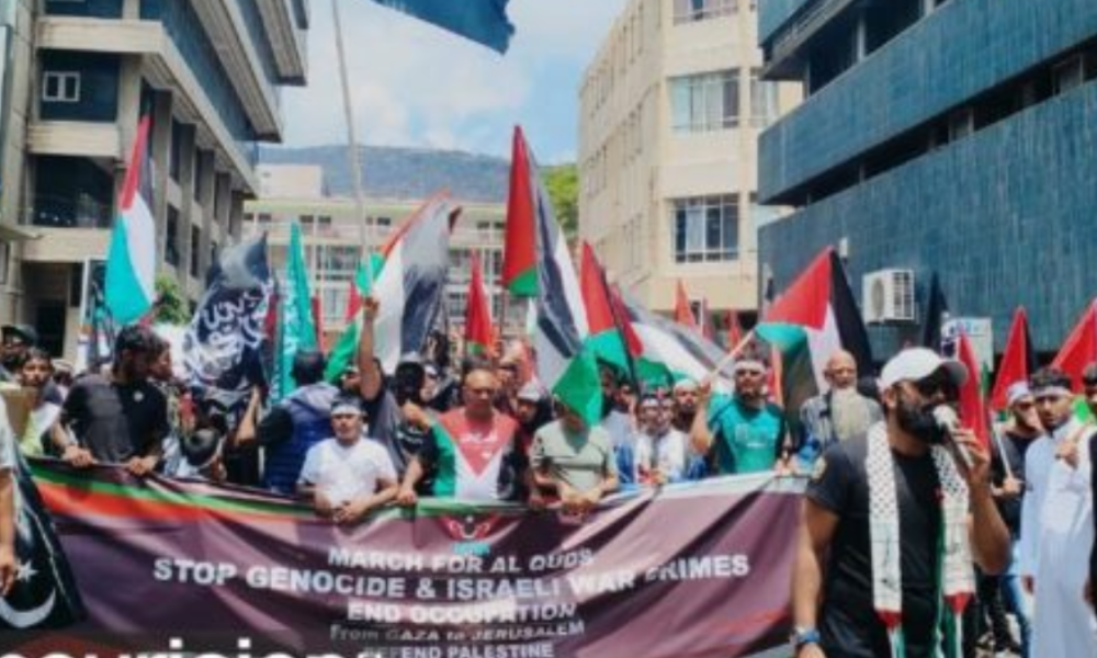 Support March for Palestinians in the Streets of Port Louis