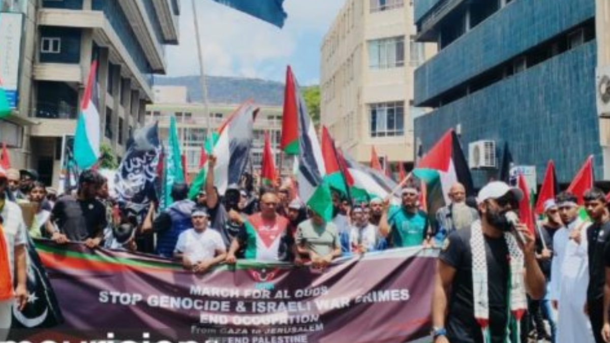 Support March for Palestinians in the Streets of Port Louis