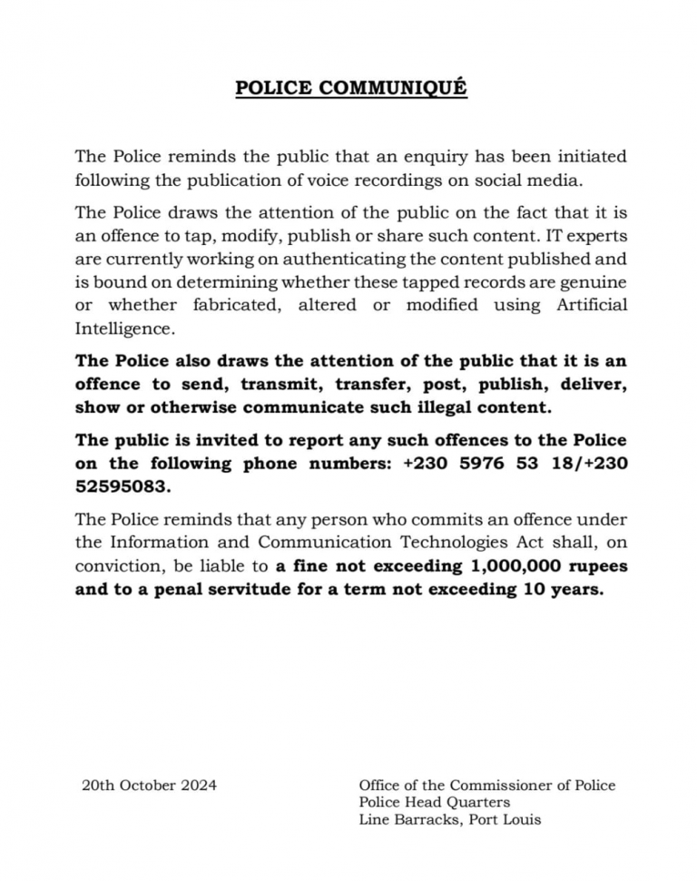 Investigation Underway Into Leaked Conversations on Social Media