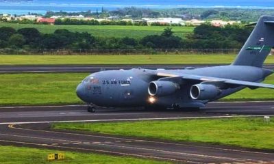 US Military Boeing C-17 Lands in Mauritius to Support New Embassy Project