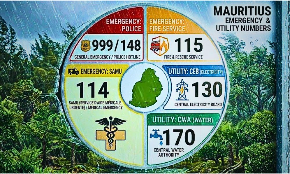 Authorities Provide 5 Essential Emergency Numbers As Heavy Storms Threaten Mauritius