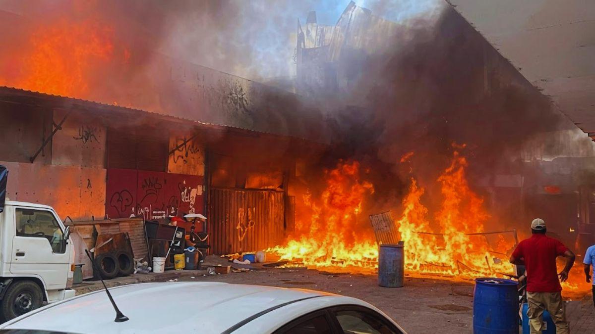 Panic in Plaine-Verte as Major Fire Ravages Local Depot for 2nd Time