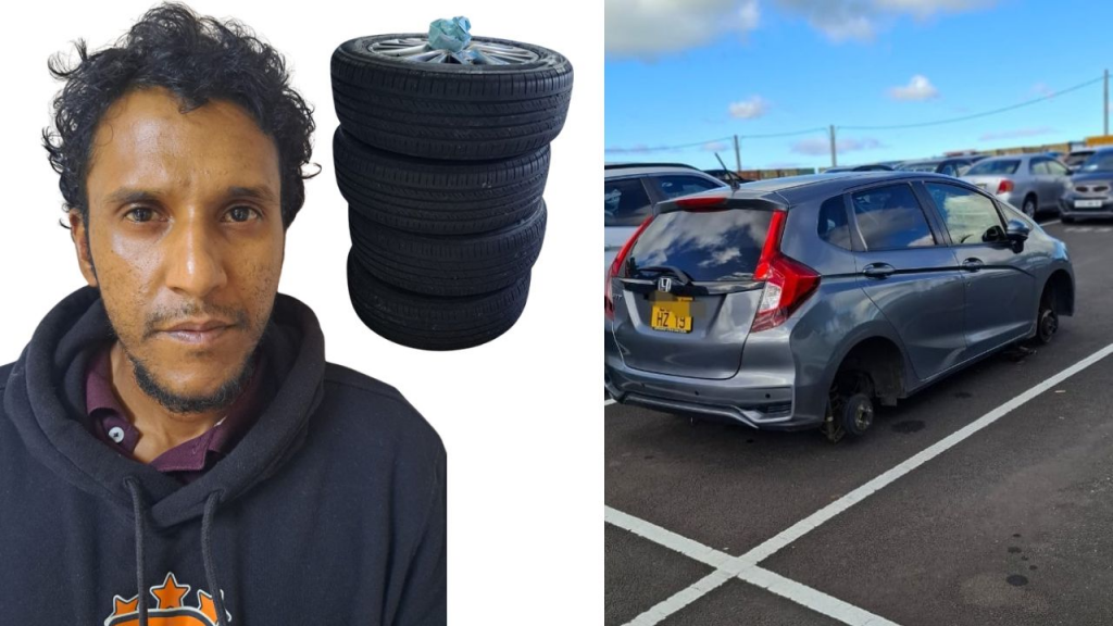 Man, 35, Arrested 4 Days After Stealing Tyres from Hospital Nurse’s Car